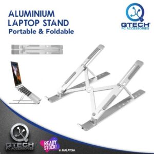 Portable and Foldable Aluminium Laptop Stand for Laptop Notebook up to 17 inch with 6 Levels Adjustable Height