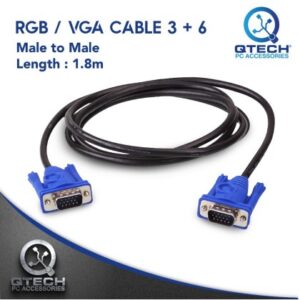 [READY STOCK MALAYSIA] VGA Male to Male Cable 3+6 for Computer PC Monitor Projector