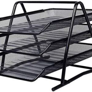 3 TIERS METAL DOCUMENT TRAY (BLACK)