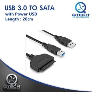 USB 3.0 to SATA Cable 22 Pin for 2.5 inch Hard Disk Drive ( HDD ) and Solid State Drive ( SDD ) with Power USB